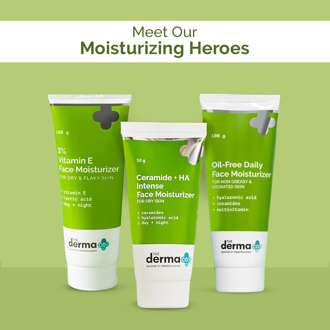 The Derma Co 4% Urea Deep Moisturizing Cream with Lactic Acid & Ceramide Complex | Deeply Moisturizes | Gently Exfoliates| Repairs Skin’s Natural Barrier | Lightweight Formula I For Very Dry Skin-100g