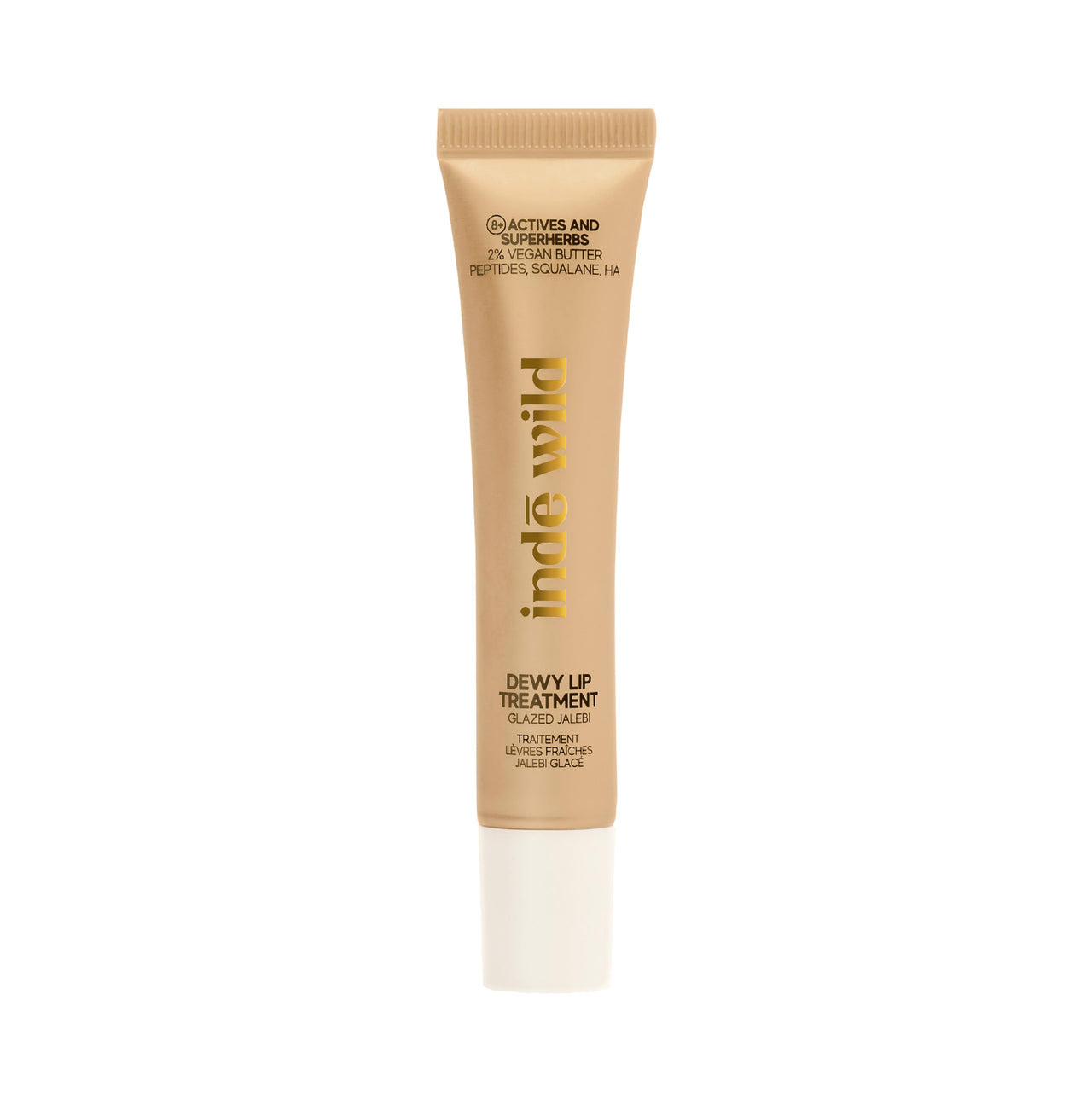 indē wild Glazed Jalebi (15ml) Dewy Lip Balm | Lasts for 8+ hours | With Natural Desi Ghee, Hyaluronic Acid, Squalene & Peptides | Deep Hydration & Repairs Fine Lines | Korean Fomrulation | Non-Sticky