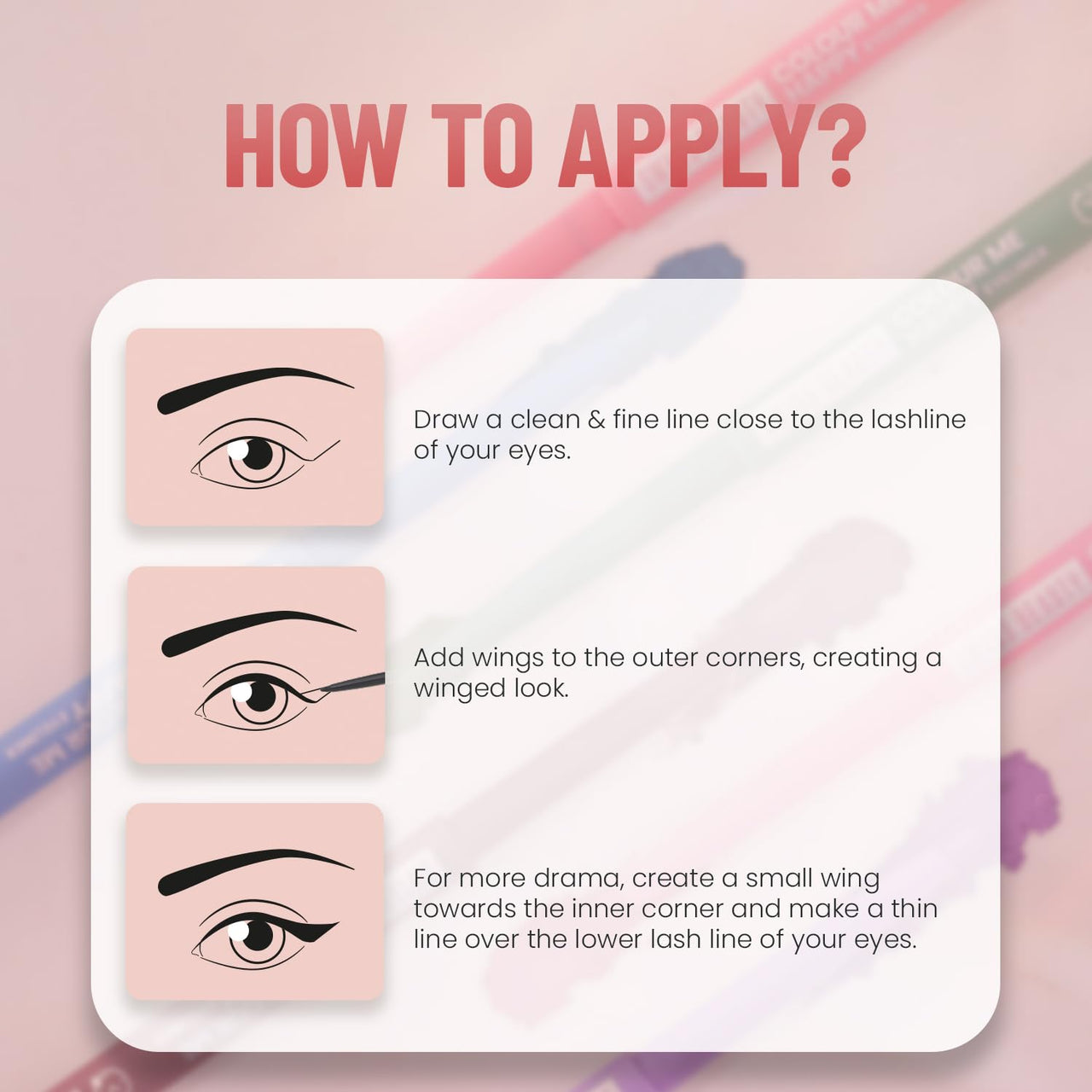 SWISS BEAUTY Colour Me Happy Matte Eyeliner Pencil | Waterproof & Smudge-Proof Pencil | Long-Lasting | Shade- Rose Camellia, 0.4Gm, Red