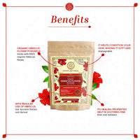 KHADI NATURAL Hibiscus Flower Organic Powder Pack of 2 (2x100gm) 200gm