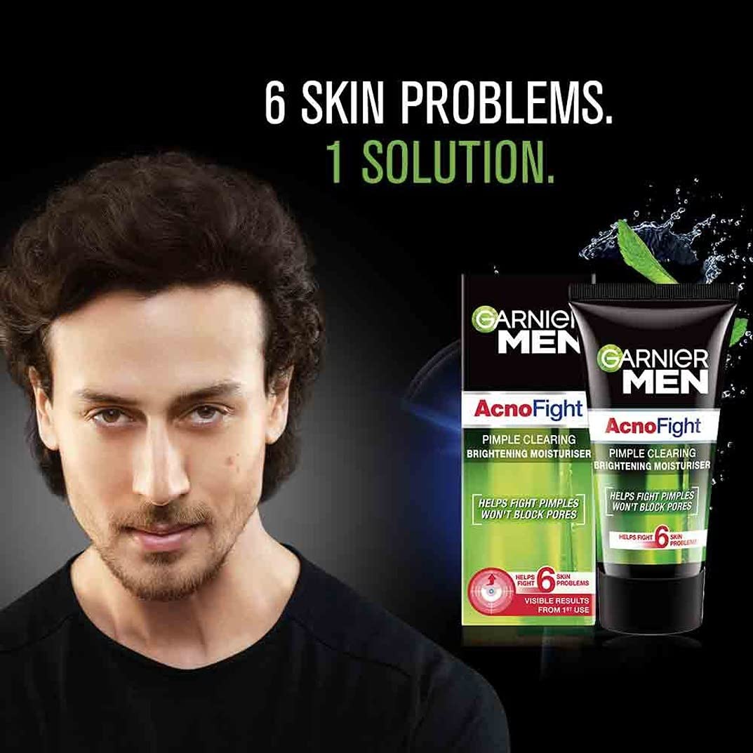 Garnier Men Acno Fight Pimple Clearing Brightening Moisturizer, 45g (Pack of 2)