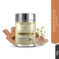 KHADI NATURAL Sandalwood Herbal Face Pack | Face Pack For Controlling Excess Oil | Natural Face Pack For Acne | Herbal Face Pack For Glowing Skin | Suitable For All Skin Types, 50 Gram