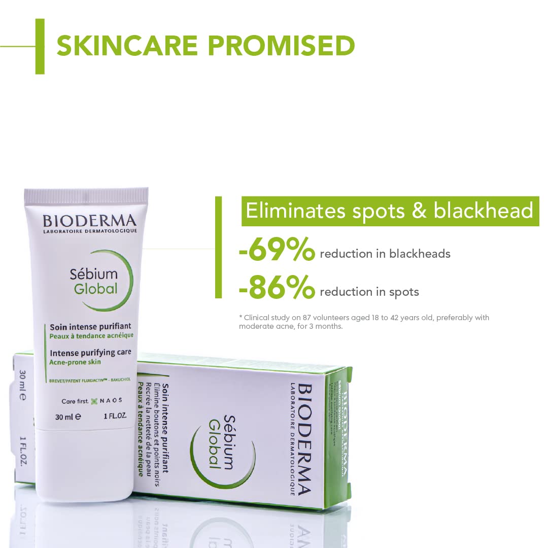 Bioderma Sebium Global Intense Purifying Cream Combination Acne-Prone Skin, 30ml