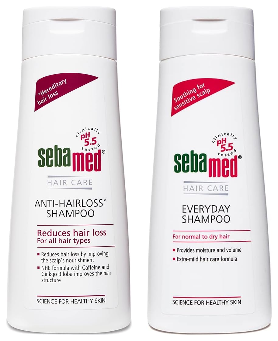 Sebamed Anti Hairloss Shampoo 200Ml | Ph 5.5 | Reduces Hairloss | Caffeine & Gingko Biloba | All Hair Types | Pack of 2
