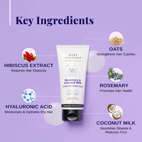 Bare Anatomy Nature x Science Rosemary & Coconut Milk Hydrating Conditioner | Natural conditioner for dry, dull & frizzy hair | SLS & Paraben Free | Conditioner for Women & Men | 150mL