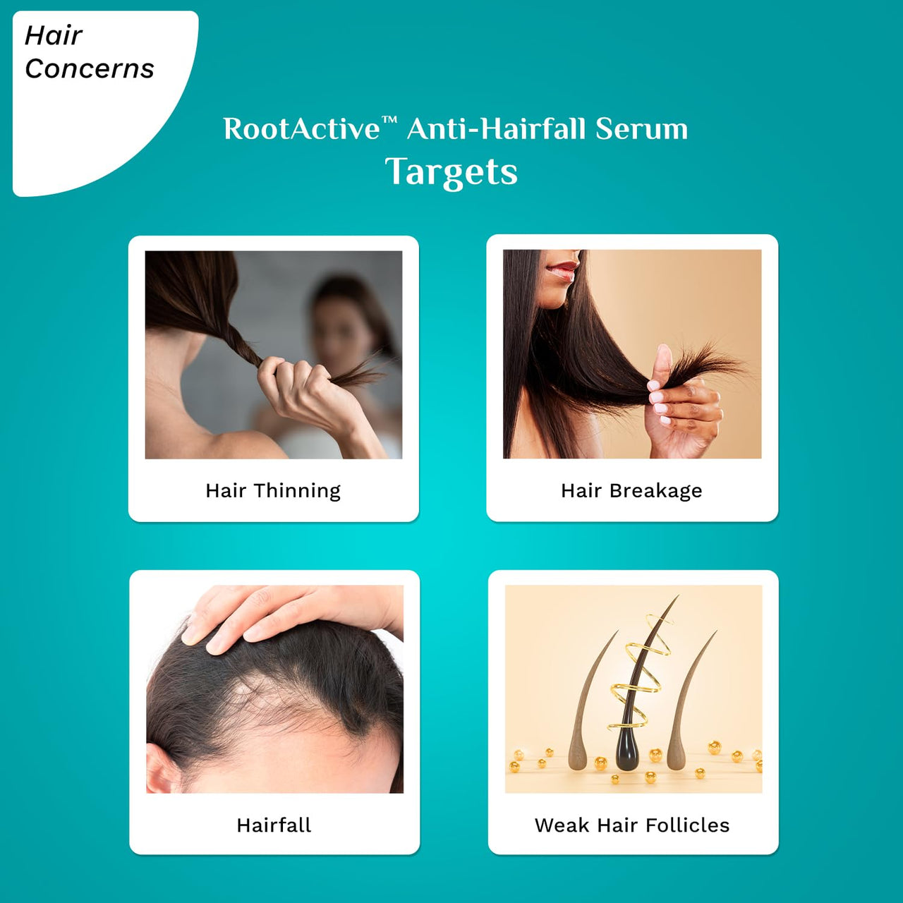 Pilgrim RootActive Anti-Hairfall Serum With Spanish Rosemary, Caffeine, Biotin, Capilia Longa, Saw Palmetto (30ml) | Strengthens Hair Roots, Reduces hair loss & Increases Hair Density | For Men and Women