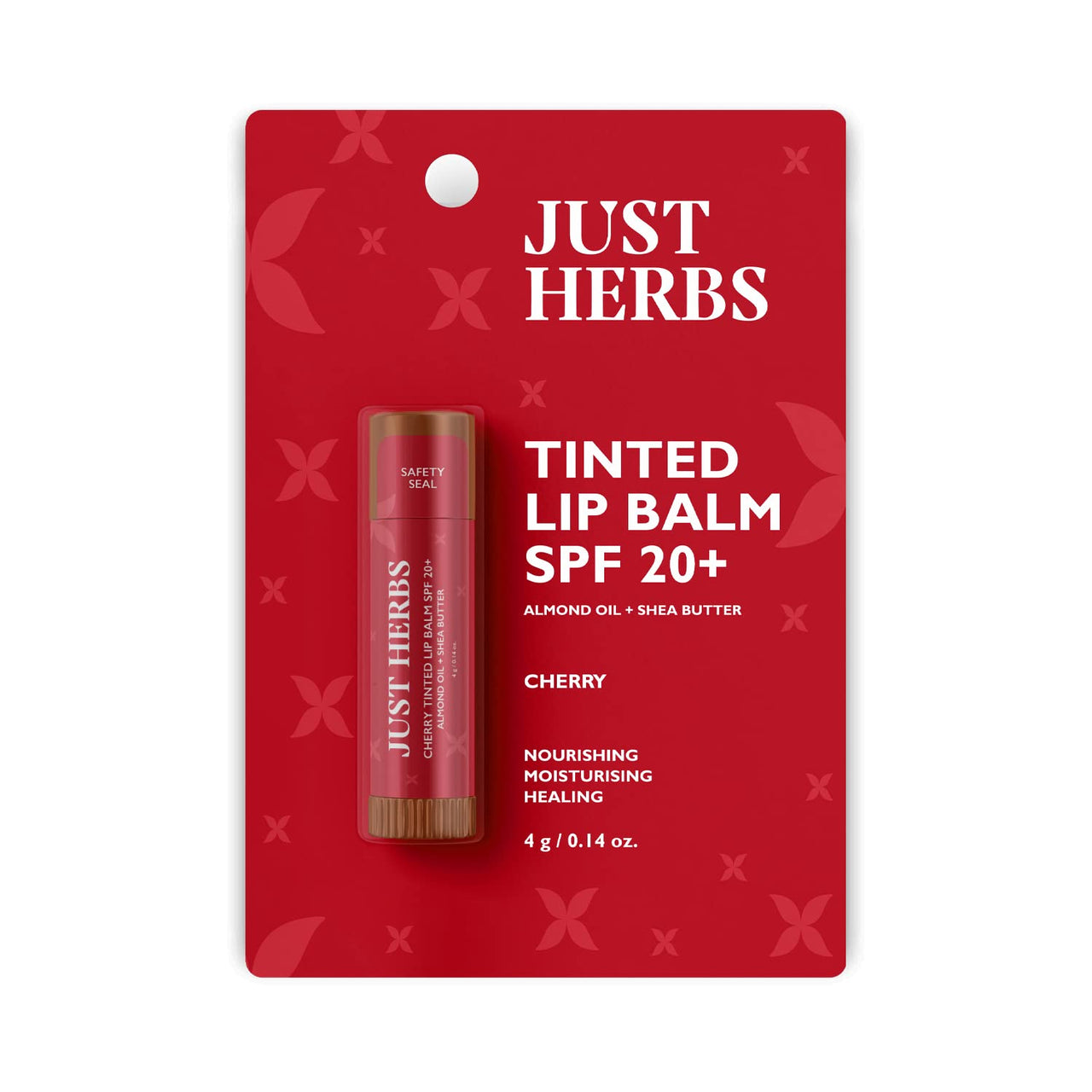 Just Herbs Relaxed Matte Liquid Lipstick Lip colour for Women & Just Herbs Tinted Lip Balm for Men and Women with SPF 20+ for Dark Lips to Lighten 4 g (Cherry) Combo
