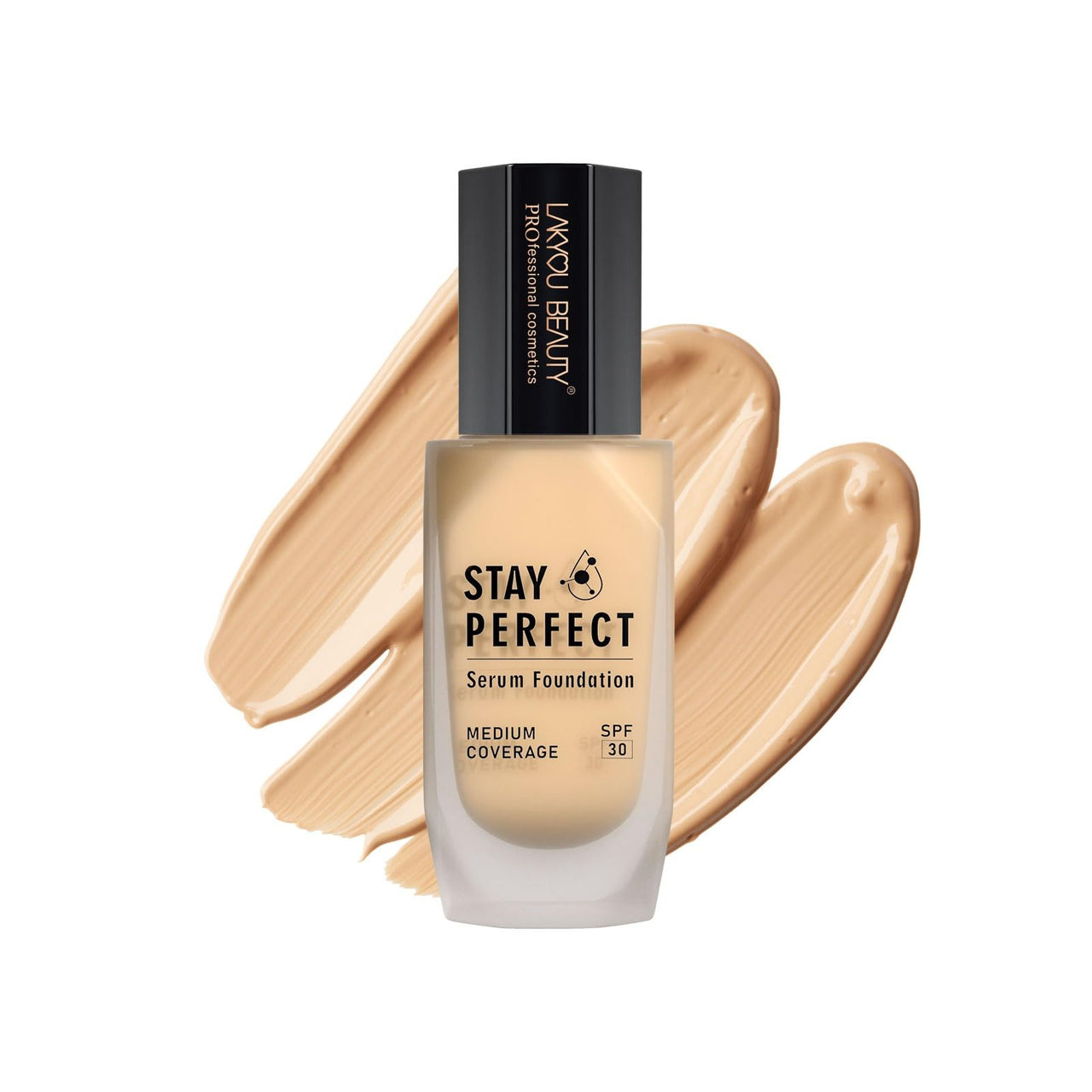 Lakyou Beauty Stay Perfect Serum Foundation 30ml | Medium Coverge with SPF 30 | 24HRS wear for radiant and healthy looking skin (Rich Nude)