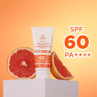 Light Up Gold Rush Gold Standard Vitamin C + 1% Ceramide Complex Sunscreen, Spf 60 Pa ++++, Uva/Uvb Filters Anti Blue Light Anti Pollution - 50G|For All, Normal, Oily, Dry, Sensitive Skin Types