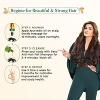 SESA Ayurvedic Hair Oil 100Ml + Ayurvedic Anti Hairfall Shampoo 200Ml Combo Pack Control Hair Fall Nourishes Scalp Help Hair Growth For Men & Women