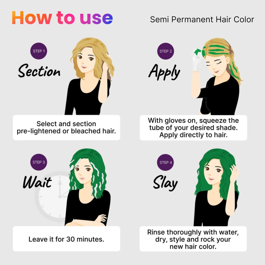 2.Oh! Italian- Emerald Green Hair Color For Women & Men | Ammonia-Free DIY Semi Permanent Hair Color | Enriched with Argan Oil | Lasts upto 12-15 Washes