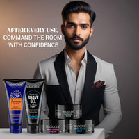 Mancode Grooming Gift Set - The Ultimate Glow Kit for Men | Complete Grooming Kit | Hydrates & Revitalizes Skin (Shave Gel,Face Wash,After Shave Balm,Whitening Cream,Scrub) Stylish Gift Box Pack of 5