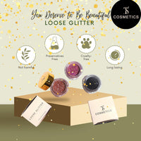 Loose Glitter Eyeshadow powder shiney Glitter (Silver)