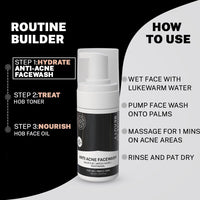 House of Beauty Anti Acne Foam Face Wash | Reduces Oil on Face, Deep Cleanses Pores, Reduces White Heads & Black Heads (100ml, Pack of 1)