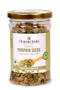 Orgrain India Certified Organic Pumpkin Seeds (Pack of 2)