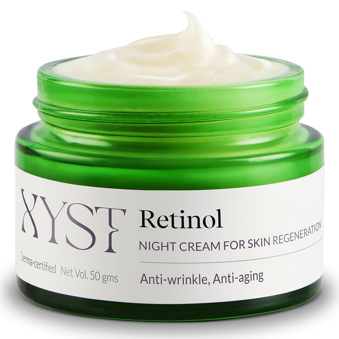 XYST Retinol Night Cream For Wrinkles & Anti-Aging | Lightweight Cream for Age Spots, Fine Lines and Skin Firmness | For Women & Men | For All Skin Types | 50g