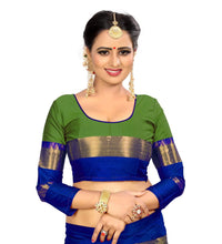 PAREVDEE Women's  Dobby Cotton Saree With Blouse Piece