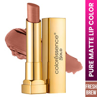 Coloressence Pure Matte Lipstick | 9 Hours Stay | Waterproof & Highly Pigmented | One Swipe Application - Fresh Brew, 3.3Gm