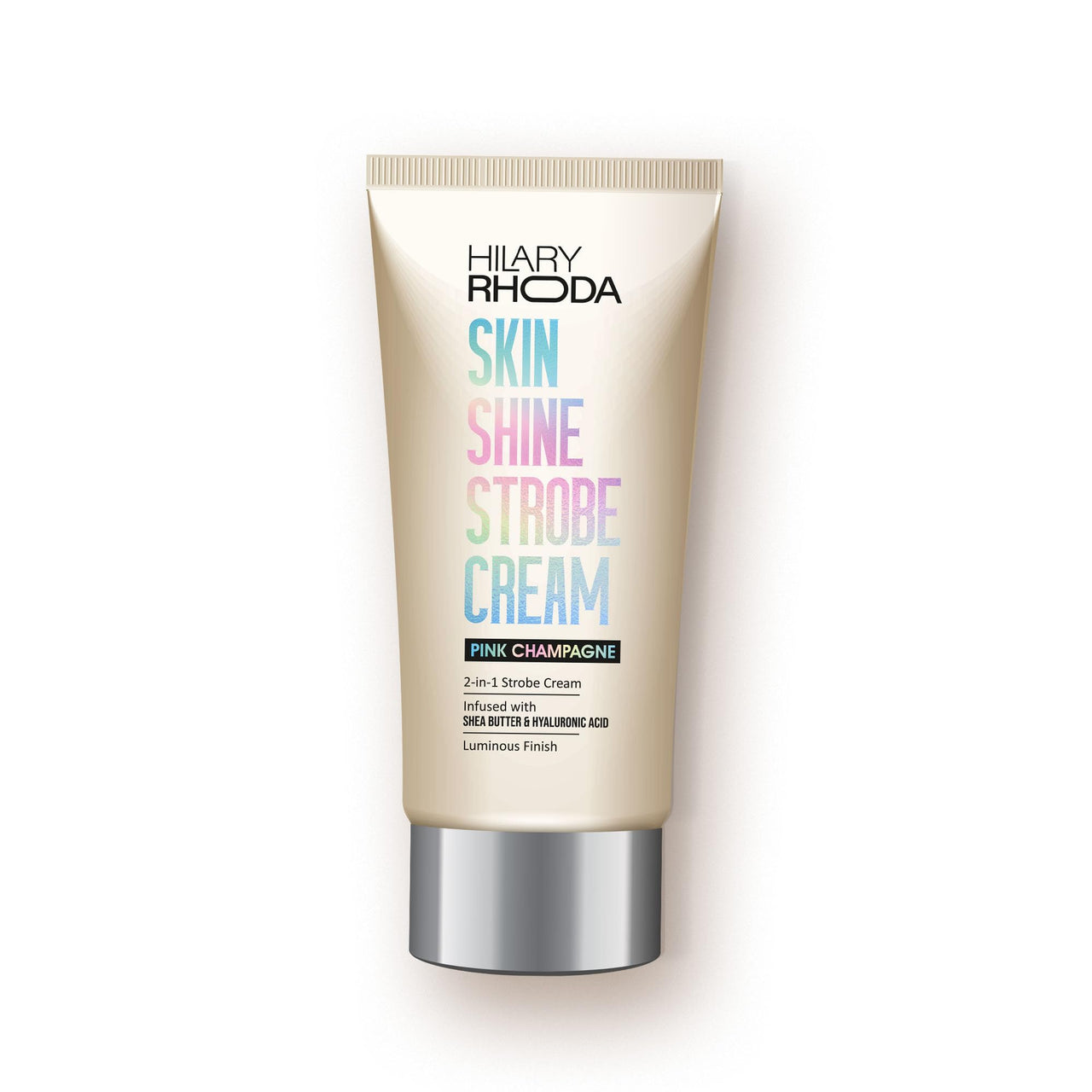 Hilary Rhoda Skin Shine Strobe Cream | 2 in 1 - Highlighter & Moisturiser | Shea Butter & Hyaluronic Acid | Intense Hydration | Weightless formula & Luminous Finish - 25ml (Pink Champagne - Shade 02)