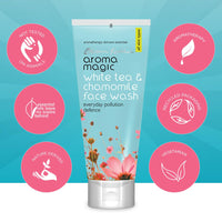 Aroma Magic Everyday Pollution Defence White Tea & Chamomile Face Wash| with Soya Milk Extracts| All Skin -100 ml Pack Of 1