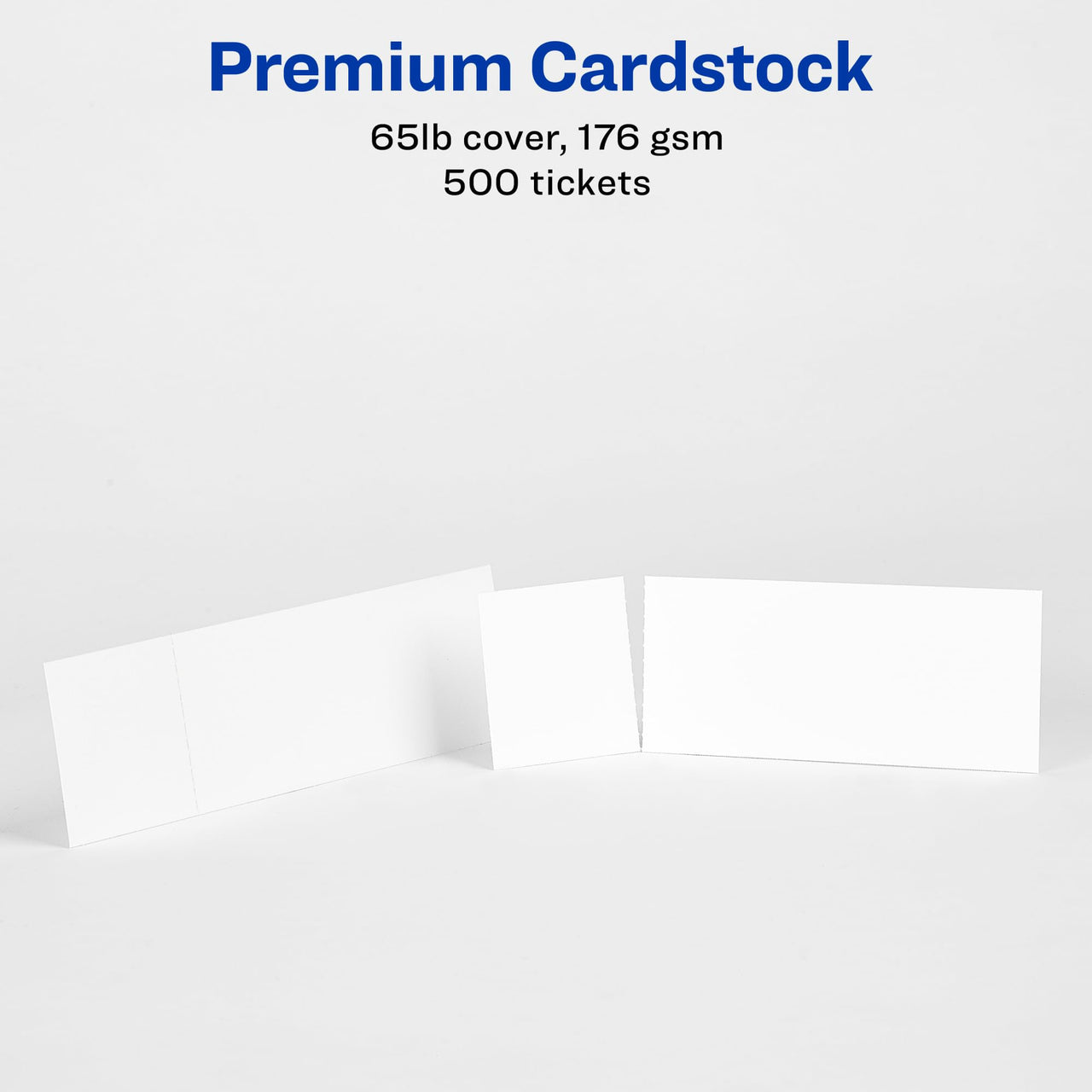 Avery Printable Tickets with Tear-Away Stubs, 1.75" x 5.5", Matte White, 500 Blank Tickets for Laser and Inkjet Printers (16795)