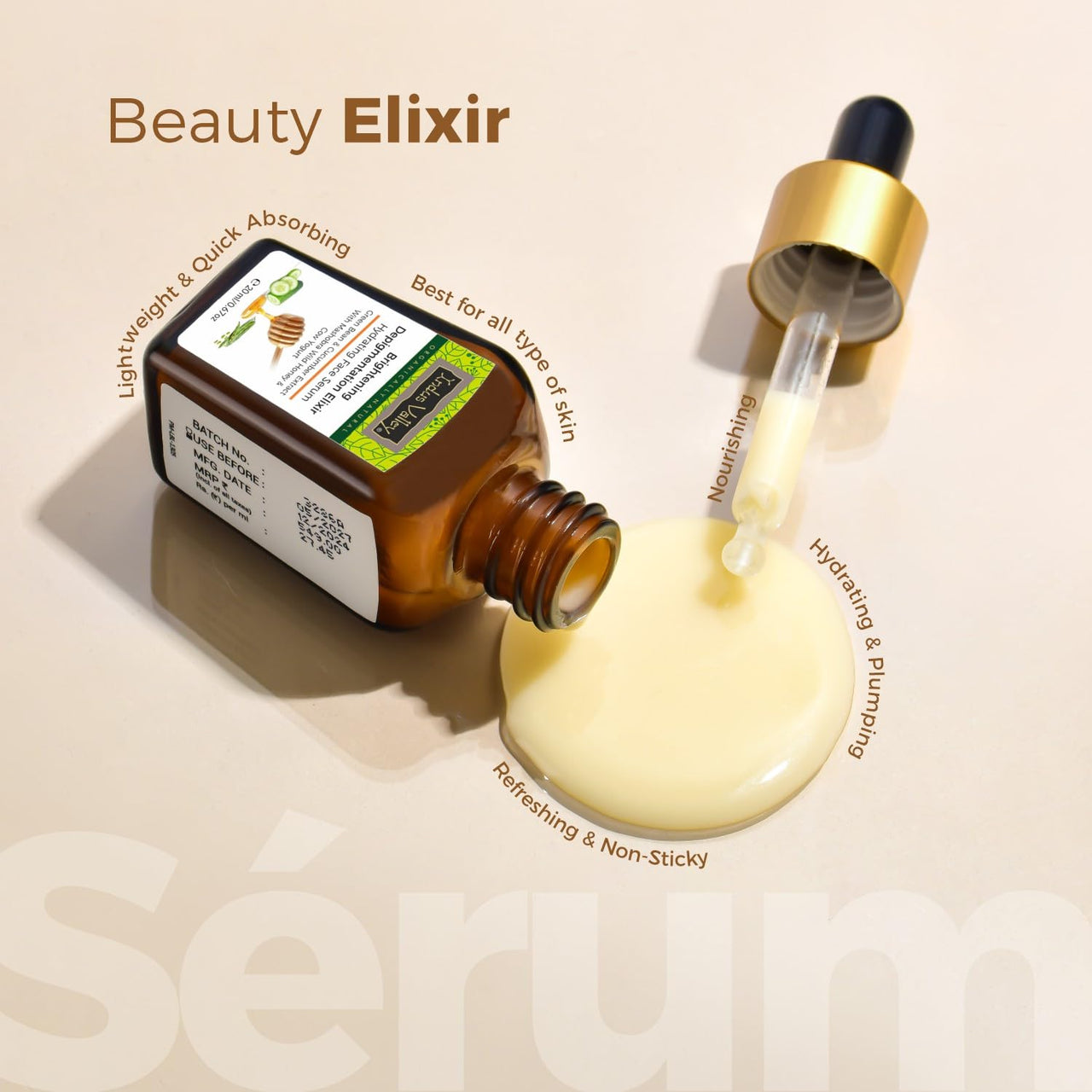 Indus Valley combo of Depigmentation Gel - 50 Ml + Depigmentation Elixir Serum - 20 Ml + Cow Yogurt And Mashobra Wild Honey Face Wash - 150 ml.