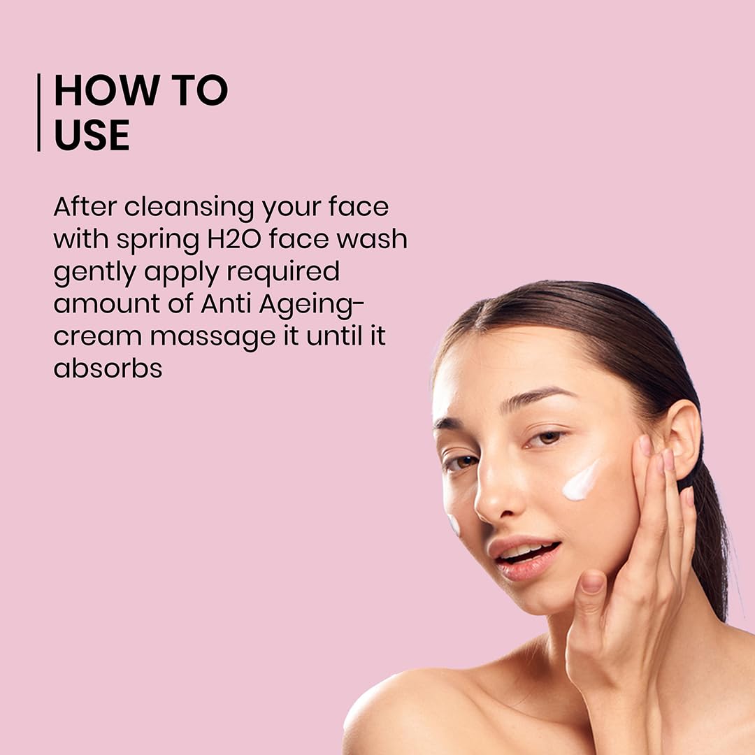 Spring H2O Age Sculpt Anti-Aging Cream – Reduces Wrinkles & Fine Lines | Hydrates & Firms Skin | With Peptides, Hyaluronic Acid | For Youthful, Glowing Skin