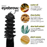 Ruby's Organics Tinted Eyebrow Gel with Castor Oil- Waterproof & Smudgeproof, Lifts, Shapes and Thickens Scanty Brows, Promotes Hair Growth, Natural & Non-Toxic, Face Makeup for Women - Ash (6ml)