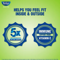 Tetley Green Tea Immune, With Added Vitamin C, Classic Green Tea Flavour, 25 Tea Bags, 1.3 Gram X 25