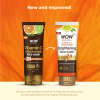 WOW Skin Science Brightening Vitamin C & Niacinamide Face Wash | For Brighter Glow | Paraben & Sulphates Free | Face Wash for Women & Men | 100 ml