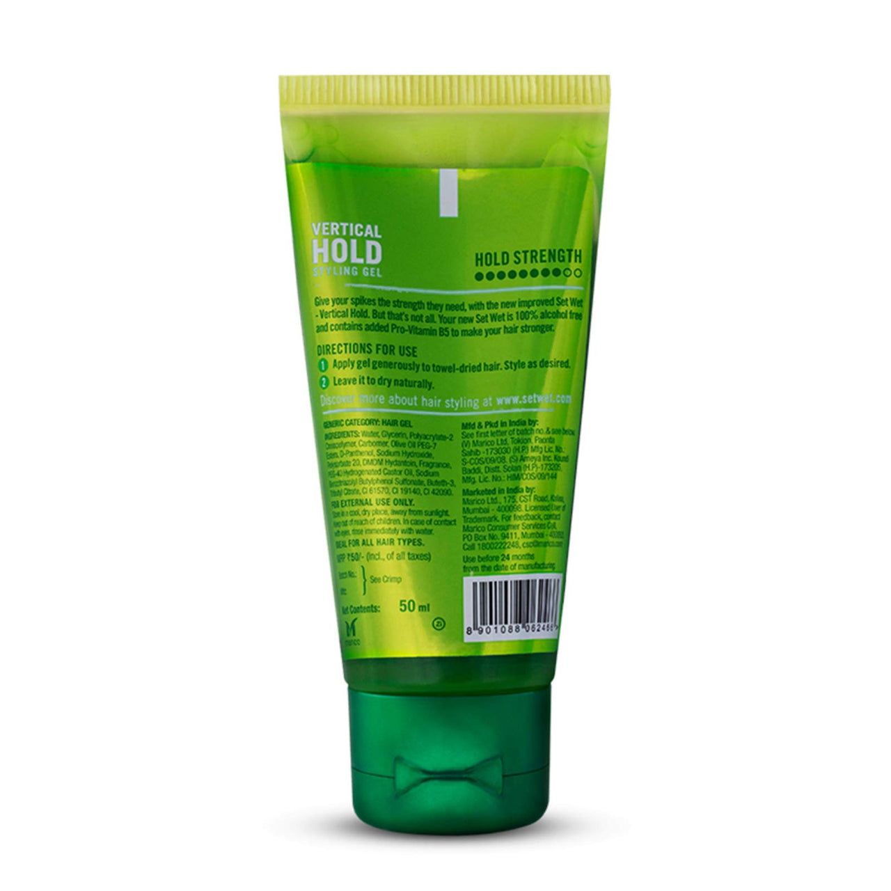 Set Wet Hair Gel Wet Look (50ml Tube) & Hair Gel Vertical Hold (50ml Tube) Combo