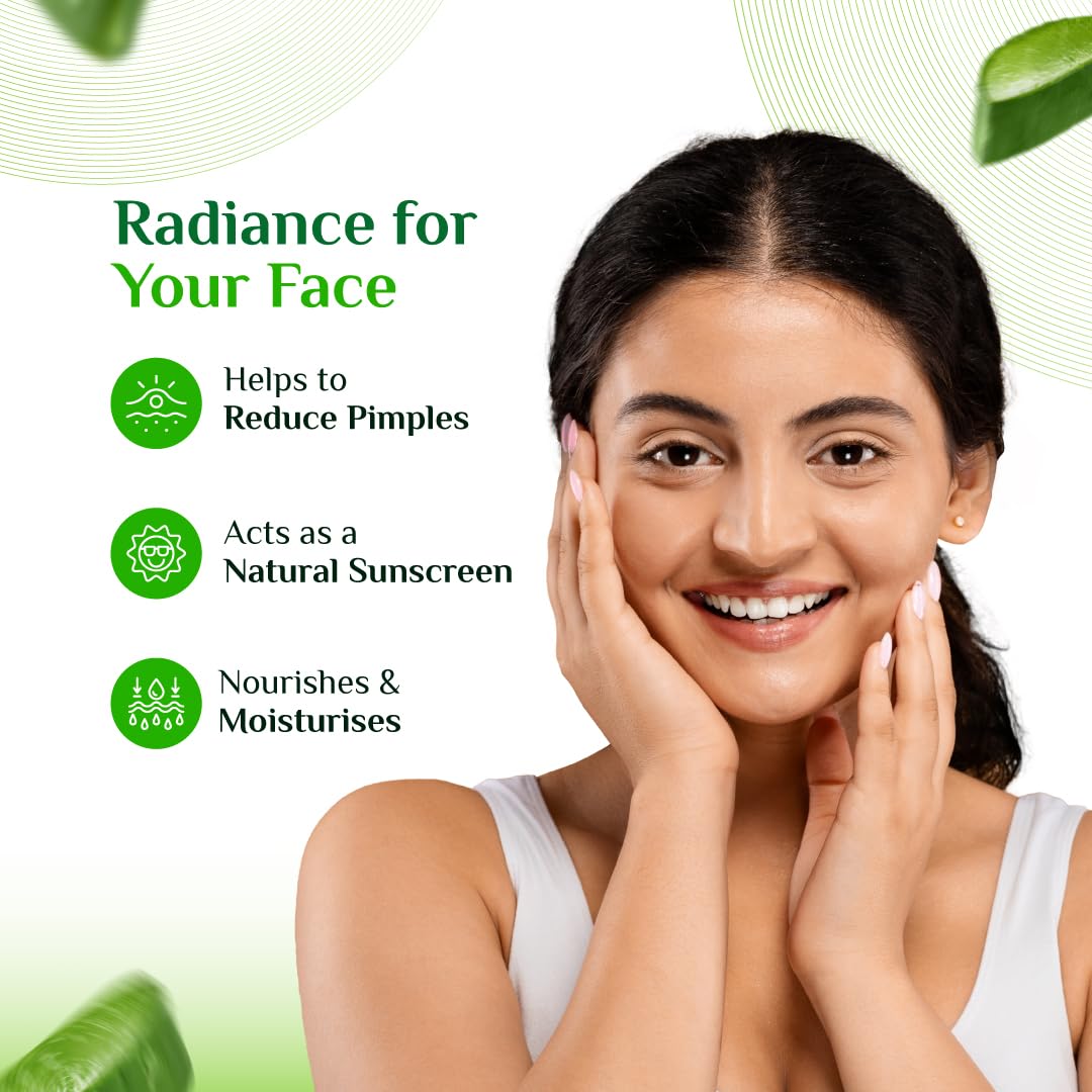 Vcare Aloe Vera Gel for Face and Skin Care - 120g, Day and Night Skin Hydration and Moisturizing Aloe Vera Gel for Dry Skin, Oily Skin for Women and Men | Control Acne and Pimples | Reduce Dark Spots
