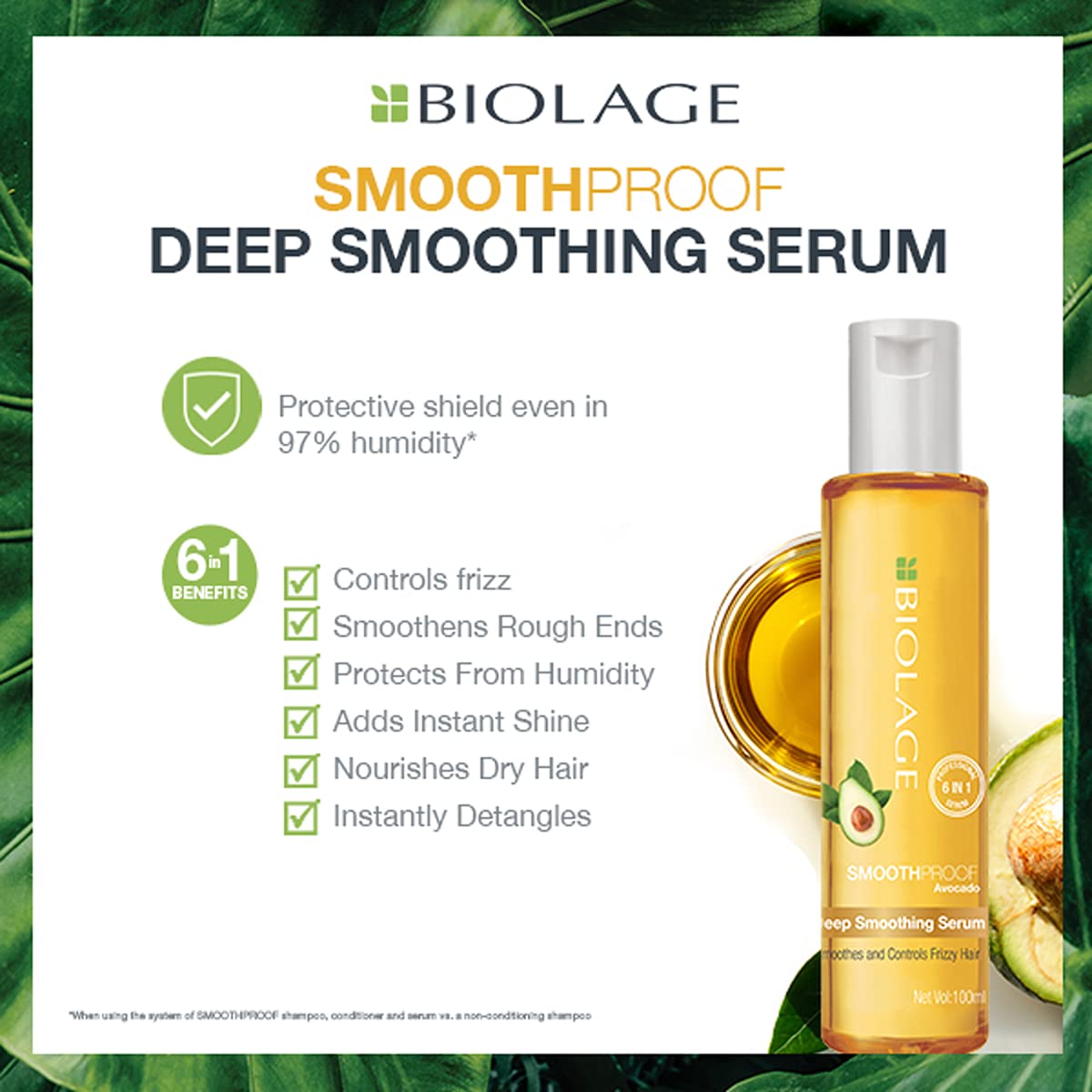 BIOLAGE Scalppure Shampoo | For Dandruff Control & Biolage Smoothproof Deep Smoothing 6-In-1 Professional Hair Serum