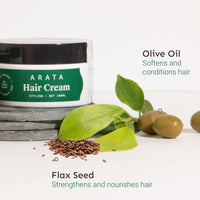 Arata Styling Hair Cream (100 GM) | For All Hair Types | Boosts Moisture | Reduces Frizz & Tames Flyaways | Adds Soft Hold and Control