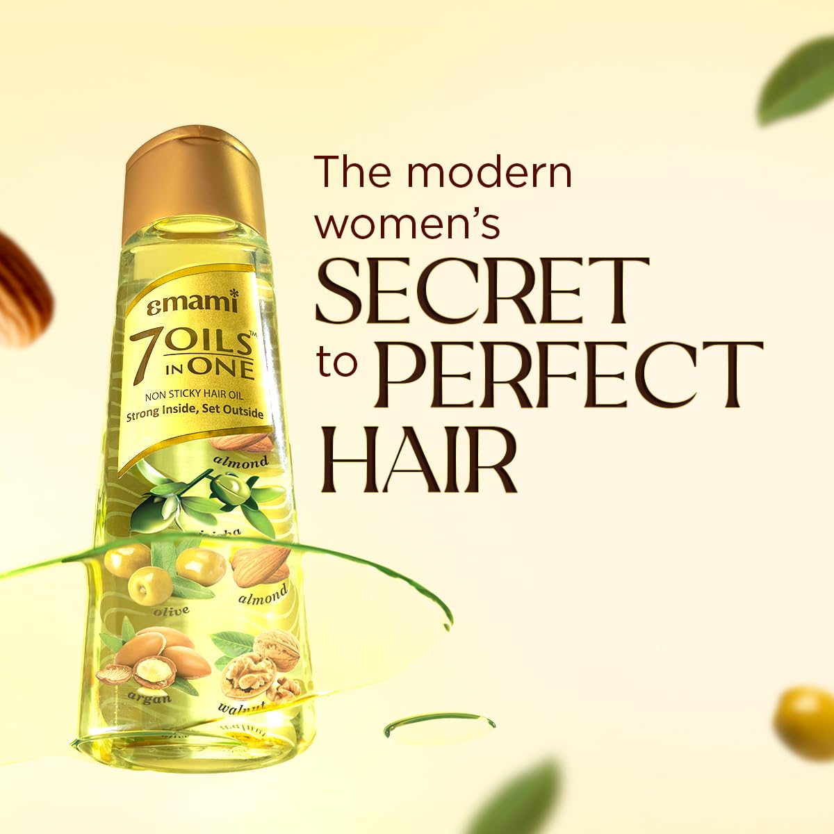 Emami 7 Oils in One Hair Oil | Makes Hair 20x Stronger and Manageable | Coconut Oil, Amla, Jojoba, Olive, Walnut, Argan & Almond Oils | 500 ML