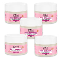 Globus Natural Rice Ceramide Revival Face Cream, Enriched with Sunflower & Coffee, For Glass Skin, 50 gm (Pack of 5)