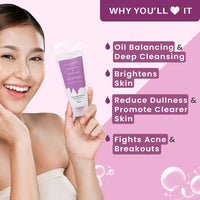 Glamveda Glycolic Acid & 0.05% ww Salicylic Acid Anti Acne Face Wash (100ml Pack of 2) | For Oily & Acne Prone Skin | Oil balancing, Deep Cleansing | No Paraben, SLS