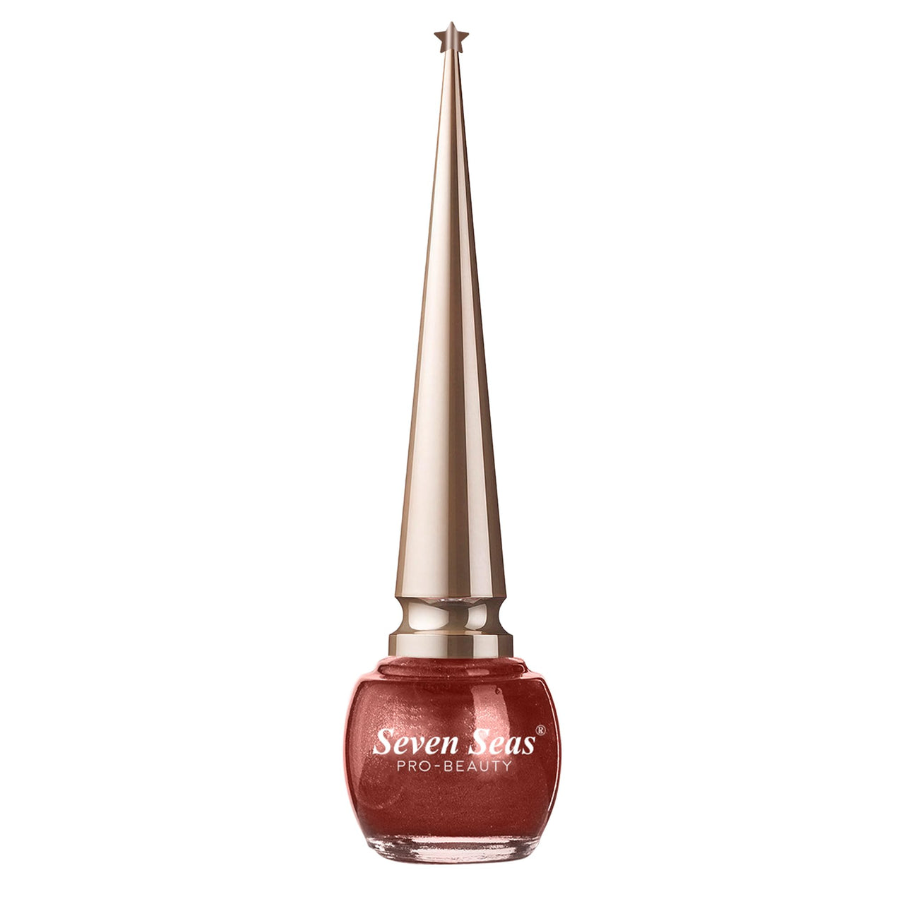 Seven Seas Liquid Color Eyeliner - 5ml | Waterproof | Smudgeproof | Long Lasting | Eyeliner for Women (Rust, 5ml)