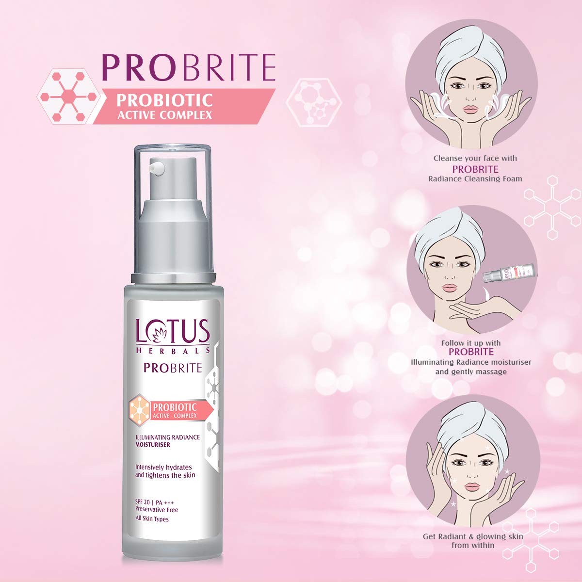 Lotus Herbals Probrite Illuminating Radiance Moisturiser, 50 ml
