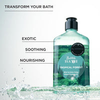 Kimirica Tropical Forest Bubble Bath, 100% Vegan and Paraben Free with Goodness of Ginkgo Biloba & White Tea Extracts, Pro-Vitamin B5, Aloe Vera & Vitamin E | 270 ml