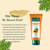 Biotique Bio Almond Oil Nourishing Body Soap, Pack of 3, 225 g (3 x 75 g) & Biotique Papaya Tan Removal Brightening & Reviatalizing Face Scrub For All Skin Types, 100g