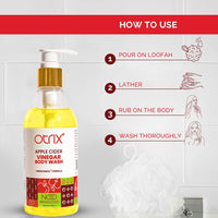 Otrix Apple Cider Vinegar Body Wash with Linoleic Acid, Purifying and Hydrating Cleanser, pH Balancing, For Men and Women, 290ml