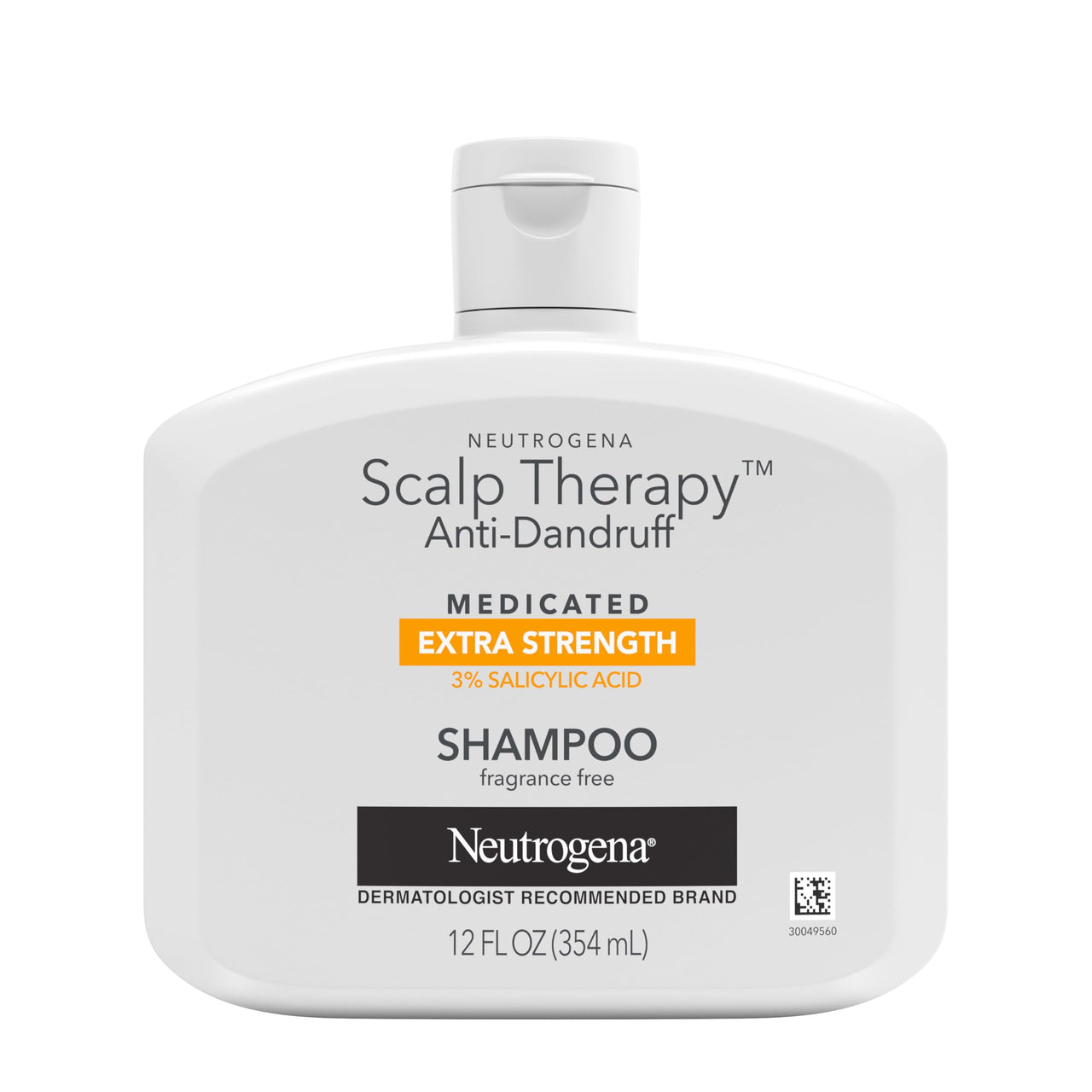 Neutrogena Scalp Therapy Anti-Dandruff Shampoo Extra Strength, Fragrance Free, 12 fl oz