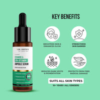 Dr. Sheth's Non-Irritating Ceramide & 10% Vitamin C Ampoule Serum | Reduces Dullness & Dark Spots | Brightens & Repairs Skin Barrier | For Beginners | 99% Pure Grade Vitamin C | All Skin Types | 30 ml