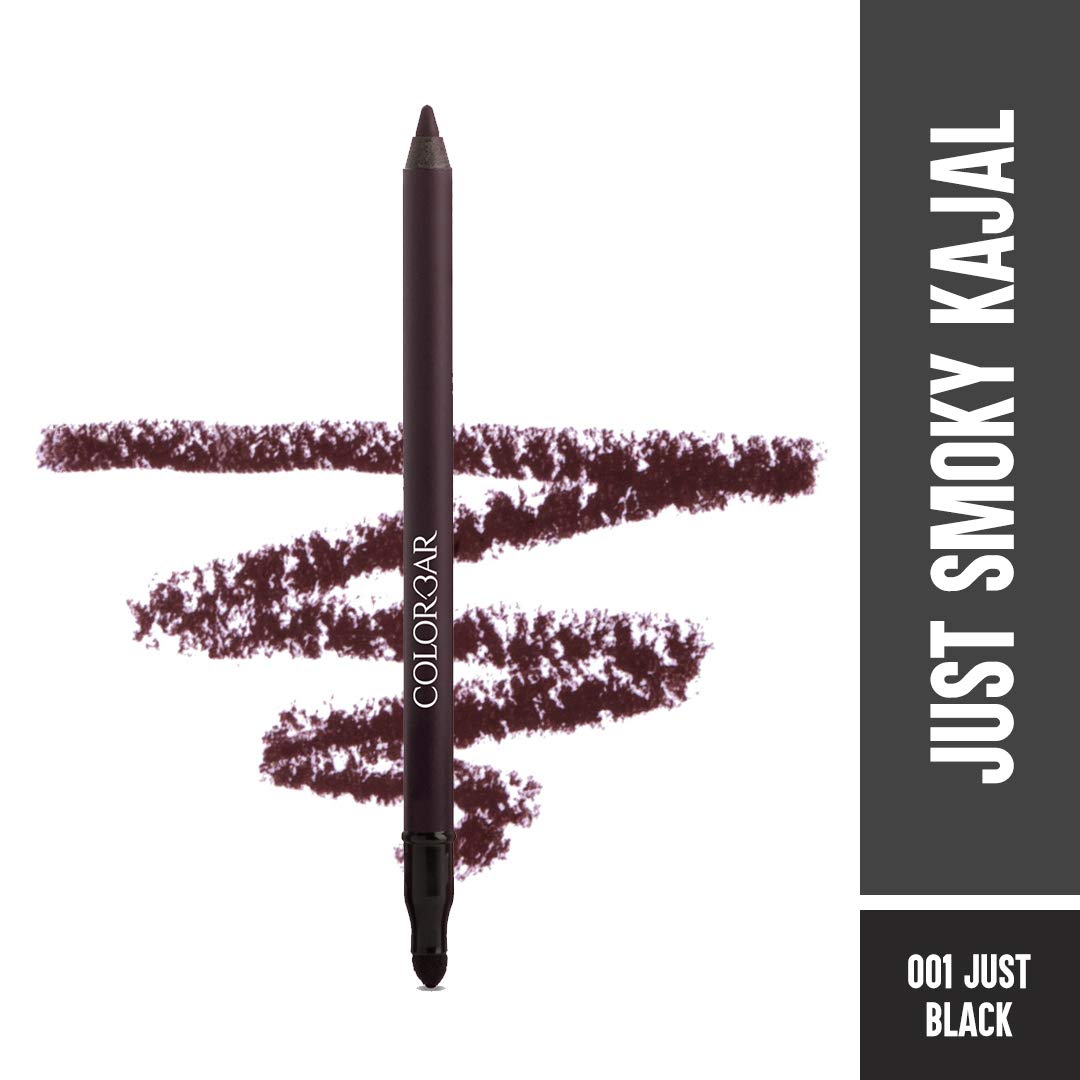 Colorbar Ultimate Eye Liner, Black, 1ml And Colorbar Just Smoky Kajal, Just Black, 1.2g