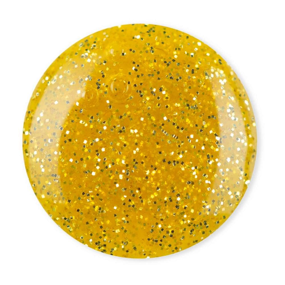 DeBelle Gel Nail Polish Pegasus (Lime Yellow with Gold Glitter Sugar Finish Nail Paint)|Non UV - Gel Finish |Chip Resistant | Seaweed Enriched Formula| Long Lasting|Cruelty and Toxic Free| 8ml