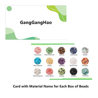 GangGangHao 1888 Pcs Natural Chip Stone Beads About 500g Irregular Gemstones Healing Crystal Loose Rocks Bead Hole Drilled DIY for Bracelet Jewelry Making Crafting (5-8mm, 15 Color Mix-S1) 15 Color-S1