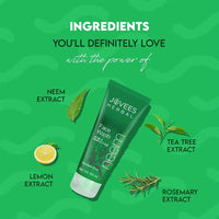 Jovees Herbal Neem Face Wash For Clear Skin with Neem & Tea Tree Ext | Gentle For Oily & Acne-Prone Skin | Controls Oil, Pimples and Dark Spots | Acne Control Cleanser For All Skin Type - 50ml