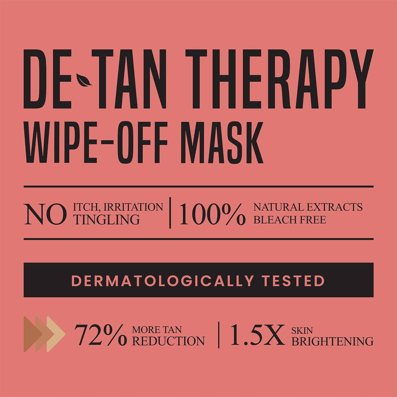 Nature's Essence Detan Therapy Wipe-Off Mask for Instant Skin Brightening and Lightening | Detan face mask for natural glowing skin | Removes All types of tan | Suitable for All Skin Types, 200g