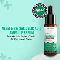 Dr. Sheth's Neem & Salicylic Acid Serum For Active Acne,Blackheads & Open Pores|2% Salicylic Acid & 1% Niacinamide|For Oily & Acne-Prone Skin|Men & Women|30Ml